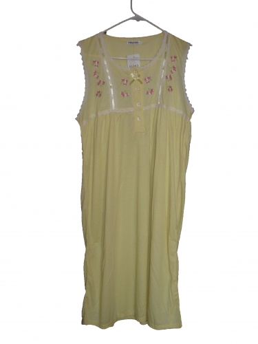 Maternity Nightgown, 100% Cotton, Sleeveless, House Dress