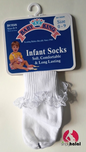 white infant socks