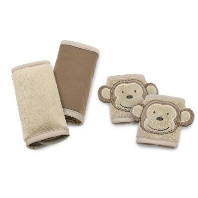 Duo Car Seat Strap Cover Brown, Brown Car Seat Strap Cover