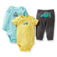 Carter's 'Little Dude' 3-Piece Bodysuit and Pant Set