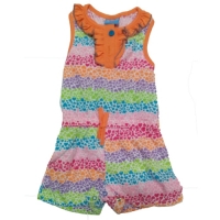 Girl's Sleeveless Romper - Printed