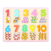 Wooden Number and Colour Matching Puzzle (Wooden)