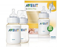 Twin Pack Philips Avent 2 Pack Bottles 4 oz