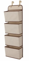 Delta Children 4 Pocket Hanging Wall Organizer, Beige