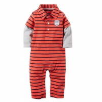Carters Striped Polo Jumpsuit