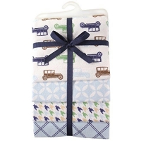  HUDSON BABY FLANNEL RECEIVING BLANKETS 4-PACK