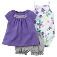 Carters 3-Piece Bodysuit & Diaper Cover Set  