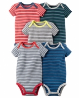 Carters 5-Pack Short-Sleeve Bodysuits 