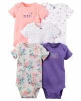 Carters 5-Pack Short-Sleeve Bodysuits - Girl