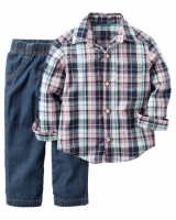 Carters 2-Piece Button-Front Shirt & Denim Set