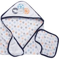 Gerber Boys 2-piece Terry Hooded Towel and Washcloth Set