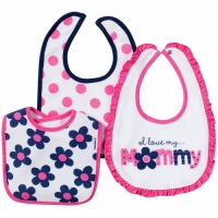 Gerber Girls 3-pack Terry Bibs