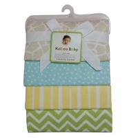 4-Pack Flannel Receiving Blanket Set