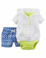 Carters 3-Piece Short-Sleeve Cardigan Set