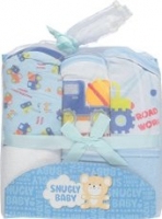 Snugly Baby Boy's Hooded Towels 3-pack - Blue