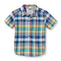 Toddler Boys Plaid Button-Down Shirt - The Children's Place