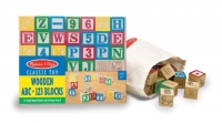 Melissa & Doug Deluxe 50-piece Wooden ABC/123 Blocks Set