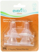 Evenflo 4 Pack Classic Silicone Nipple