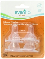 Evenflo 4 Pack Classic Silicone Nipple