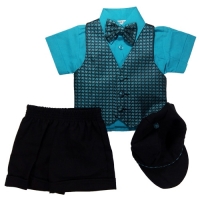 Boys Black Short Set (Assorted Designer Vest) by Shannon Kids