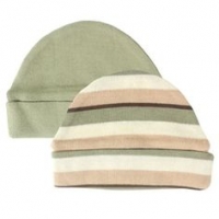 Hudson Baby Organic 2 Pack Infant Caps