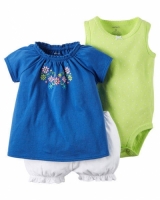 Carters 3-Piece Bodysuit & Diaper Cover Set  