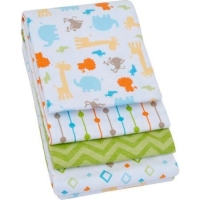 4-Pack Flannel Receiving Blanket Set - Assorted