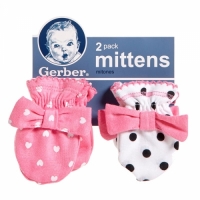 Gerber Girls 2-pack Mittens - Elephant