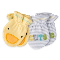 Gerber Neutral 2-pack Mittens - Duck