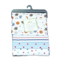  4-Pack Flannel Receiving Blanket Set