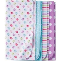 Gerber Girls 4-pack Flannel Blankets - Birds