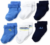 Gerber Boy 6-pack Terry Bootie Socks - Lion