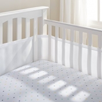 Breathable Baby Mesh Crib Liner, White