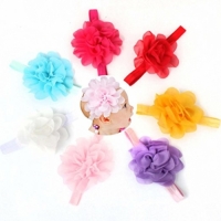 Baby Girls Headbands - Chiffon Flowers