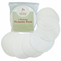 TL Care Nursing Pads made with Organic Cotton, Natural Color, 6 Count 