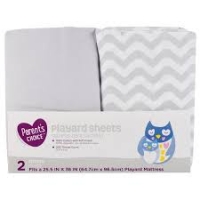 Parent's Choice Playard Crib Sheets, Neutral, 2 Pack