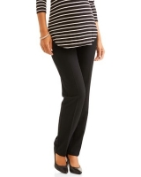 Maternity Full-Panel Straight Leg Career Pants - Black