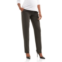 Maternity Full-Panel Straight Leg Career Pants - Charcoal