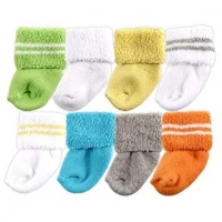 Luvable Friends Baby 8-Pack Newborn Socks