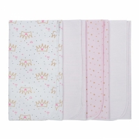 Gerber Girls 4-pack Flannel Blankets - Princess