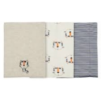 Gerber 3pk Knit Burpcloth - Boy - Tiger