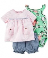 Carters 3-Piece Bodysuit & Diaper Cover Set  