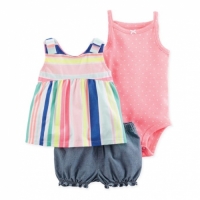 Carters 3-Piece Bodysuit & Diaper Cover Set  