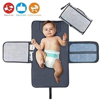 Diaper Changing Pad Diaper Change Mat with Head Cushion and Pockets