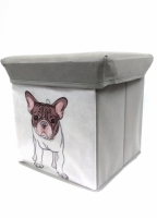 Foldable Storage Stool -Dog