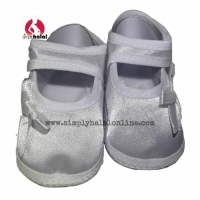 White Fabric Shoes - Newborn 