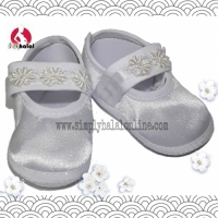 White Fabric Shoes - Newborn 