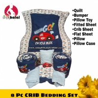 8 Pc Crib Bumper & Bedding Set