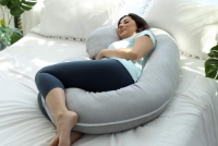 C-SHAPED FULL BODY/PREGNANCY PILLOW WITH JERSEY COVER