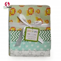 4-Pack Flannel Receiving Blanket Set